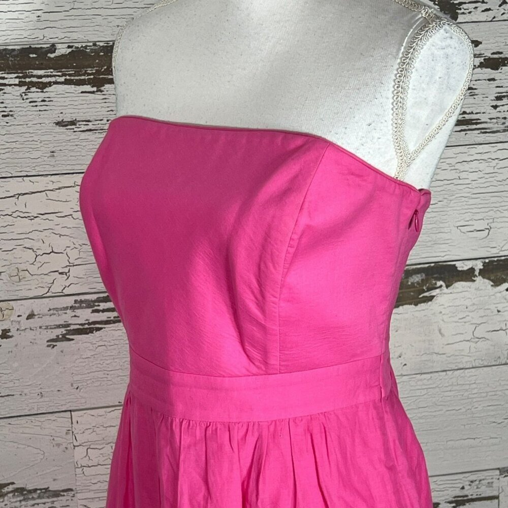 VINEYARD VINES Embroidered Eyelet Fish Strapless Dress Pink Sz 6 EUC - Picture 2 of 7